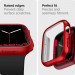 Spigen Thin Fit Case - качествен твърд кейс за Apple Watch 9 45мм, Apple Watch 8 45мм, Apple Watch 7 45мм (червен) 11