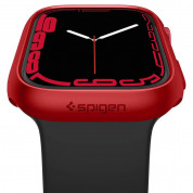 Spigen Thin Fit Case - качествен твърд кейс за Apple Watch 7 45мм (червен) 7