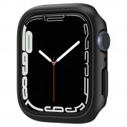 Spigen Thin Fit Case - качествен твърд кейс за Apple Watch 7 45мм (черен) 2