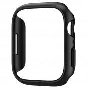 Spigen Thin Fit Case - качествен твърд кейс за Apple Watch 7 45мм (черен) 3
