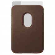 Spigen Valentinus MagSafe Card Holder- кожен портфейл (джоб) за прикрепяне към iPhone с MagSafe (кафяв) 2