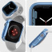 Spigen Thin Fit Case - качествен твърд кейс за Apple Watch 9 45мм, Apple Watch 8 45мм, Apple Watch 7 45мм (син) 8