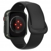 Spigen Thin Fit Case - качествен твърд кейс за Apple Watch 9 45мм, Apple Watch 8 45мм, Apple Watch 7 45мм (тъмнозелен) 5