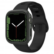Spigen Thin Fit Case - качествен твърд кейс за Apple Watch 7 45мм (тъмнозелен)