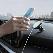 Spigen MagFit Dashnboard Adhesive Car Moun for MagSafe - поставка за таблото на автомобил за iPhone, съвместима с Magsafe захранване (черен) 13