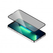 Torrii BodyGlass Privacy 3D Tempered Glass - калено стъклено защитно покритие с извити ръбове и определен ъгъл на виждане за целия дисплея на iPhone 13, iPhone 13 Pro (черен-прозрачен) 2