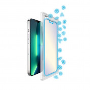 Torrii BodyGlass 2.5D Anti Blue Light and Anti-Bacterial Glass - калено стъклено защитно покритие с антибактериално покритие за iPhone 13, iPhone 13 Pro (прозрачен)