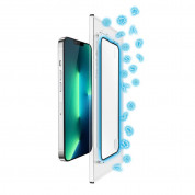 Torrii BodyGlass Full Screen Anti-Bacterial Glass Soft Edge Tempered Glass - стъклено защитно покритие с антибактериално покритие за целия дисплей на iPhone 13, iPhone 13 Pro (прозрачен-черен)