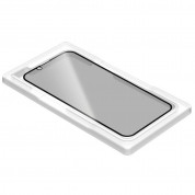 Torrii BodyGlass Privacy 3D Tempered Glass - калено стъклено защитно покритие с извити ръбове и определен ъгъл на виждане за целия дисплея на iPhone 13 Pro Max (черен-прозрачен) 3