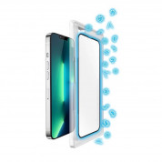 Torrii BodyGlass 3D Full Cover Anti-Bacterial Glass - калено стъклено защитно покритие с антибактериално покритие за целия дисплей на iPhone 13 Pro Max (прозрачен-черен)
