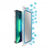 Torrii BodyGlass Privacy 3D Full Cover Anti-Bacterial Glass - калено стъклено защитно покритие с антибактериално покритие и определен ъгъл на виждане за целия дисплей на iPhone 13 Pro Max (прозрачен-черен)
