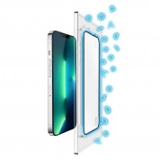 Torrii BodyGlass Full Screen Anti-Bacterial Glass Soft Edge Tempered Glass - стъклено защитно покритие с антибактериално покритие за целия дисплей на iPhone 13 Pro Max (прозрачен-черен)