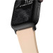 Nomad Strap Modern Slim Leather - кожена (естествена кожа) каишка за Apple Watch 38мм, 40мм, 41мм (бежов-черен) 4