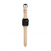 Nomad Strap Modern Slim Leather - кожена (естествена кожа) каишка за Apple Watch 38мм, 40мм, 41мм (бежов-черен) 5