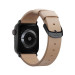 Nomad Strap Modern Slim Leather - кожена (естествена кожа) каишка за Apple Watch 38мм, 40мм, 41мм (бежов-черен) 2