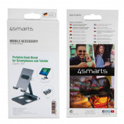 4smarts Portable Desk Stand ErgoFix H21 - висококачествена алуминиева поставка за смартфони и таблети (сив) 4