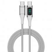 4smarts DigitCord USB-C to USB-C 100W - здрав кабел с въжена оплетка за бързо зареждане, за устройства с USB-C порт (150 см) (бял) 1