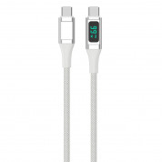4smarts DigitCord USB-C to USB-C 100W - здрав кабел с въжена оплетка за бързо зареждане, за устройства с USB-C порт (150 см) (бял) 2