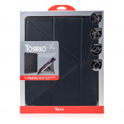 Torrii Torrio Plus Case - кожен кейс и поставка с отделение за Apple Pencil за iPad Pro 12.9 M1 (2021) (черен) 4
