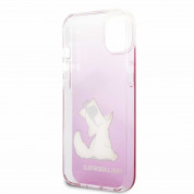 Karl Lagerfeld Choupette Fun Case - дизайнерски кейс с висока защита за iPhone 13 (розов) 4