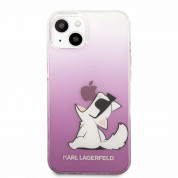 Karl Lagerfeld Choupette Fun Case - дизайнерски кейс с висока защита за iPhone 13 (розов) 1