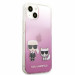 Karl Ikonik Karl and Choupette Case - дизайнерски кейс с висока защита за iPhone 13 (розов)  3