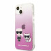 Karl Ikonik Karl and Choupette Case - дизайнерски кейс с висока защита за iPhone 13 (розов)  1