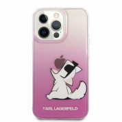 Karl Lagerfeld Choupette Fun Case - дизайнерски кейс с висока защита за iPhone 13 Pro (розов) 1