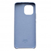 Xiaomi Cloth Pattern Vegan Leather Case - оригинален поликарбонатов кейс с кожено покритие за Xiaomi Mi 11 (син) 1