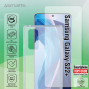 4smarts 360° Starter Set X-Pro UltraSonix Glass - тънък силиконов кейс и стъклено защитно покритие за дисплея на Samsung Galaxy S22 Plus (прозрачен) 1