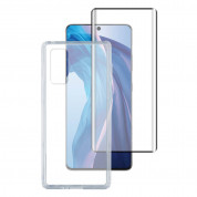 4smarts 360° Starter Set X-Pro UltraSonix Glass - тънък силиконов кейс и стъклено защитно покритие за дисплея на Samsung Galaxy S22 Ultra (прозрачен)