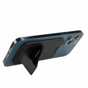 4smarts UltiMag ErgoFold Magnetic Kickstand Wallet - кожен портфейл (джоб) с вградена поставка за прикрепяне към iPhone с MagSafe (черен) 4