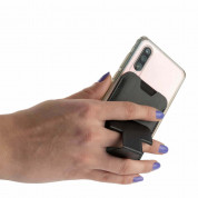 4smarts UltiMag ErgoFold Magnetic Kickstand Wallet - кожен портфейл (джоб) с градена поставка за прикрепяне към iPhone с MagSafe (черен) 8