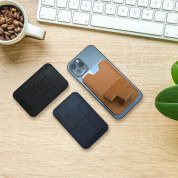 4smarts UltiMag ErgoFold Magnetic Kickstand Wallet - кожен портфейл (джоб) с градена поставка за прикрепяне към iPhone с MagSafe (черен) 9