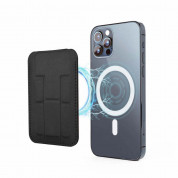 4smarts UltiMag ErgoFold Magnetic Kickstand Wallet - кожен портфейл (джоб) с градена поставка за прикрепяне към iPhone с MagSafe (черен)