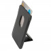 4smarts UltiMag ErgoFold Magnetic Kickstand Wallet - кожен портфейл (джоб) с вградена поставка за прикрепяне към iPhone с MagSafe (тъмносин) 8