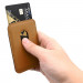 4smarts UltiMag ErgoFold Magnetic Kickstand Wallet - кожен портфейл (джоб) с вградена поставка за прикрепяне към iPhone с MagSafe (кафяв) 6