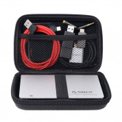Orico HDD Case Box - органайзер за външен хард диск, кабели, слушалки и други аксесоари (черен-карбон) 4