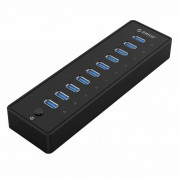 Orico USB 10 Port Hub with Power Adapter (black)