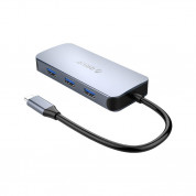 Orico USB-C 6-in-1 Hub (MC-U602P) - мултифункционален хъб за свързване на допълнителна периферия за устройства с USB-C (тъмносив) 2