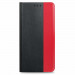 Prio Book Case - кожен калъф с поставка за Samsung Galaxy S22 (черен-червен) 1