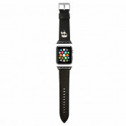Karl Lagerfeld Karl Head PU Watch Strap - кожена каишка за Apple Watch 42мм, 44мм, 45мм, Ultra 49мм (черен)