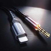 Joyroom Audio Cable With Lightning Connector - сертифициран аудио кабел от Lightning към 3.5 мм. аудио жак (100см) (черен)  2