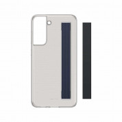 Samsung Protective Clear Strap Cover EF-XG990CBE - оригинален кейс с лента за ръка за Samsung Galaxy S21 FE (сив)