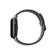 Uniq Straden Leather Hybrid Strap - хибридна каишка за Apple Watch 42мм, 44мм, 45мм (сив) 1