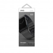 Uniq Straden Leather Hybrid Strap - хибридна каишка за Apple Watch 42мм, 44мм, 45мм (сив) 2