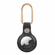 Guess PU 4G Script Dog Clip AirTag Case - стилен ключодържател от изкуствена кожа за Apple AirTag (черен) 1