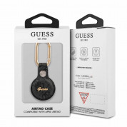 Guess PU 4G Script Dog Clip AirTag Case (black) 2