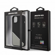 AMG Liquid Silicone Case - дизайнерски силиконов калъф за iPhone 13 (черен-сив) 5