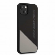 AMG Liquid Silicone Case - дизайнерски силиконов калъф за iPhone 13 (черен-сив) 2
